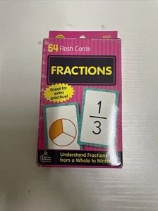 Brighter Child Fractions Flash Cards, 54 Cards - Picture 1 of 1