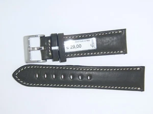 FLUCO echt Vintage Leder Uhrenarmband Armband 24 mm bräunlich - grün Casablanca - Bild 1 von 2