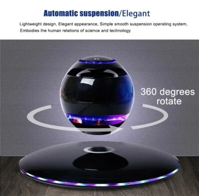 Quality Wireless Magnetic Levitation Speaker LED Portable 4.0 Floating Maglev.. - Image 1 of 4