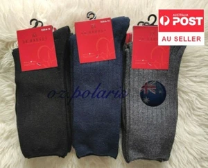 6 Pairs MEN size 6-10 90% MERINO WOOL LOOSE TOP SOCKS Medical Circulation - Picture 1 of 7