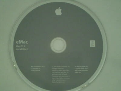 Apple Macintosh eMac (2004) Software Install/Restoration CD’s - 2 CD's - Image 1 of 2