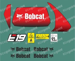 KIT AUFKLEBER Bobcat E19 Minibagger Bagger Decal VINYL 7 JAHRE - Bild 1 von 1