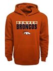 Denver Broncos NFL Boys Orange Bar Code Fleece Hoodie Size XXS (4/5) - NWT