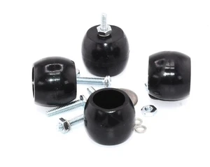 25mm Diameter x 32mm Tall Natural Rubber Feet + Mounting Hardware - Picture 1 of 7