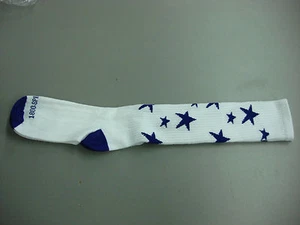 NWOT Womens Knee-High Volleyball All Sport Sock Sz. Med. White/Purple 1 Pair #10 - Picture 1 of 1