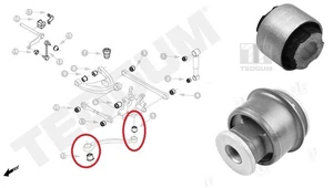 Querlenker Querlenkerbuchsen Buchsen hinten für Peugeot 407 2004-2010 - Bild 1 von 1