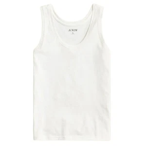 J.Crew White Pima Cotton Tank Top Scoop Neck XXS NWT Summer Basic - Bild 1 von 4