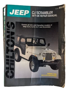 Chilton's Jeep CJ/Scrambler 1971-86 Repair Manual - CJ-5, CJ-6, Cj-7 & Scrambler - Picture 1 of 4