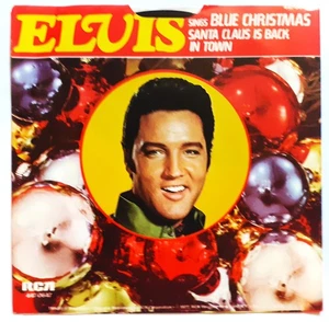 45T ELVIS PRESLEY - BLUE CHRISTMAS - SANTA CLAUS IS BACK IN TOWN -RCA USA -1977 - Bild 1 von 1