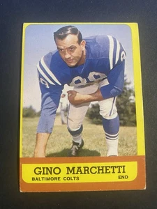 1963 Topps Football Gino Marchetti Baltimore Colts Card #8 - Picture 1 of 2