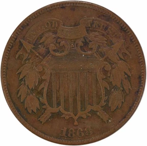 1868 Two Cent Piece EF Uncertified #126 - Picture 1 of 2