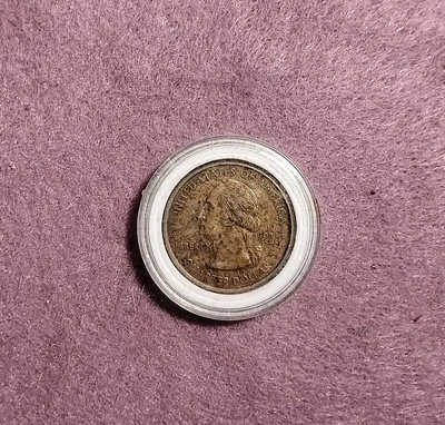 Rare Pennsylvania State Quarter 1999 Struck On A Copper Planchette. - Image 1 of 2