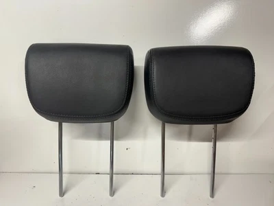 PAIR 2013-2016 Hyundai Santa Fe Sport BLACK LEATHER Headrests SECOND ROW Rear 2 - Image 1 of 4