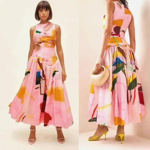 AJE ~ Jolie Cutout Abstract Midi Dress - AUS 6  /  US 2  RRP $695 BNWT - Foto 1 di 24