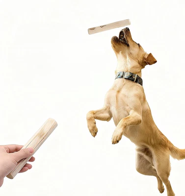 HANDMADE Biodegradable Wooden Dog Dental Stick Durable Coffee Wood Design
