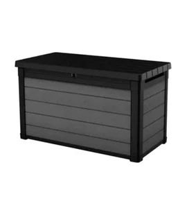BAULE DA ESTERNO KETER "CORTINA 100G" IN EVOTECH+ GRIGIO EFFETTO LEGNO 380 LT... - Foto 1 di 6