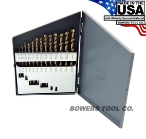 Norseman 13pc COBALT M42 Drill Bit Set Jobber Lengths 1/16-1/4 MADE IN USA D-13 - Picture 1 of 4