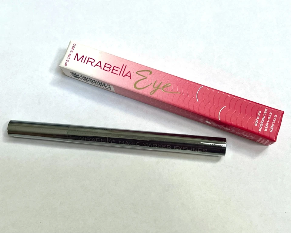 Жидкая подводка для глаз MIRABELLA BEAUTY Black Magic Marker 0,04 унции НОВАЯ в коробке - Изображение 1 из 1