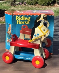 FISHER PRICE RIDING HORSE PONY 978 ORIGINAL BOX VINTAGE 1976 TOY SOUND WORKS - Picture 1 of 24