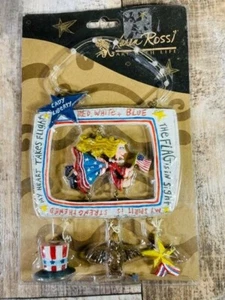 Karen Rossi patriotischer Engel hängende Plakette ca.: 9" x 5 1/2" Neu - Bild 1 von 2