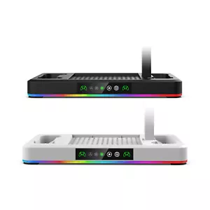 Cooling Fan base fit For Xbox Series X/S Host Charging RGB Headphone Hook Stand - Picture 1 of 13