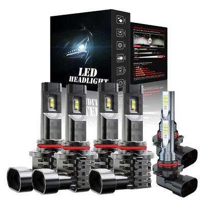 Farol de LED Hi/Lo + luz de neblina para Lincoln LS 2000 2001 2002 6x 6000K lâmpadas - Imagem 1 de 4