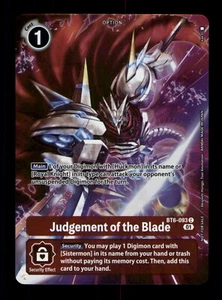 Tarjeta coleccionable Bt6-093 Judgement Of The Blade Digimon lámina roja TCG CCG - Imagen 1 de 2