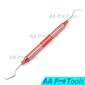 AA Pro: Gracey Curettes 5-6 Periodontal Dental Scalers Color Handle Red - Picture 1 of 3