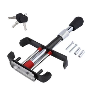 Car Stainless Brake Clutch Pedal Lock Steering Wheel Security Anti-Theft - Foto 1 di 12