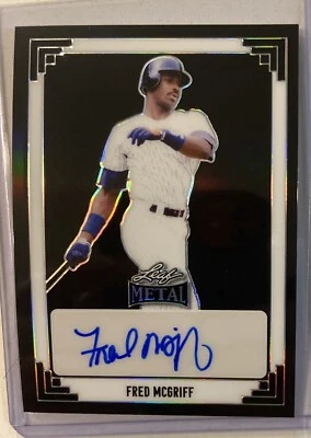 2024 Leaf Metal FRED MCGRIFF Black Refractor AUTO 1/5 Yankees Padres Rays Dodger - Изображение 1 из 2