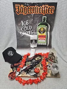 Jägermeister Vintage Lot. Hut Schlüsselband, Poster, Aufkleber, Tickets, Lay, Tassen - Bild 1 von 11