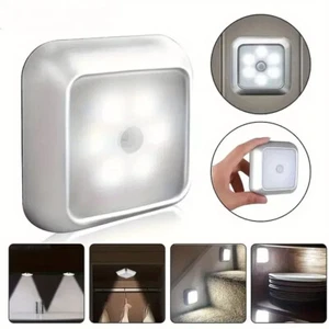 6 LED Wireless Motion Sensor Lights PIR Night Light For Stair Cabinet Battery - Picture 1 of 19