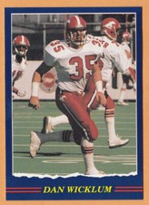 Dan Wicklum 1989 Jogo CFL card #73 Calgary Stampeders  Guelph Gryphons