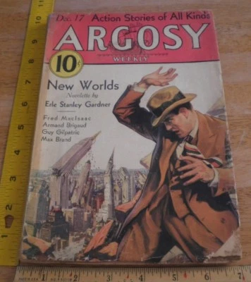 1932 ARGOSY V. 234 #6 Weekly horror Science Fiction pulp Erle Stanley Gardner Foto 1 de 4