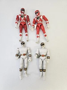 🔥🔥1993 VTG Power Rangers 8” Red And White Ranger Lot Of 4 ☆READ DESCRIPTION - Picture 1 of 11