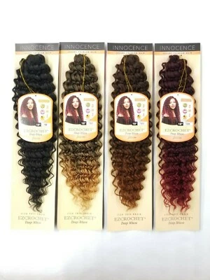 I&I Hair Innocence EZCROCHET Deep Wave Crochet Braiding Hair Spectra 18"  - Image 1 of 4