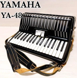 Working confirmed! YAMAHA Accordion YA-48 Red 34 Keyboard 48 Bass Used Japan - Picture 1 of 9