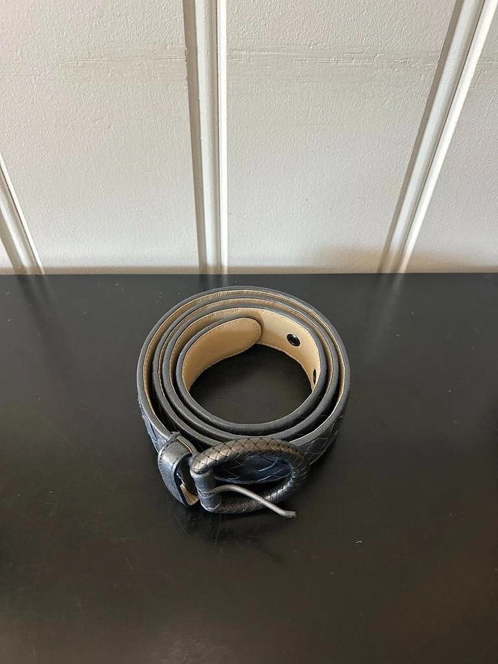 Bottega Veneta Black Leather Belt - Image 1 of 4