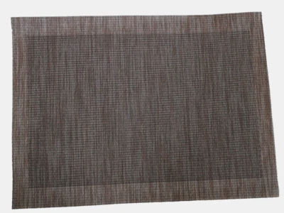 Essential Home  Brown Woven Border Placemat 13"x18" - Image 1 of 2