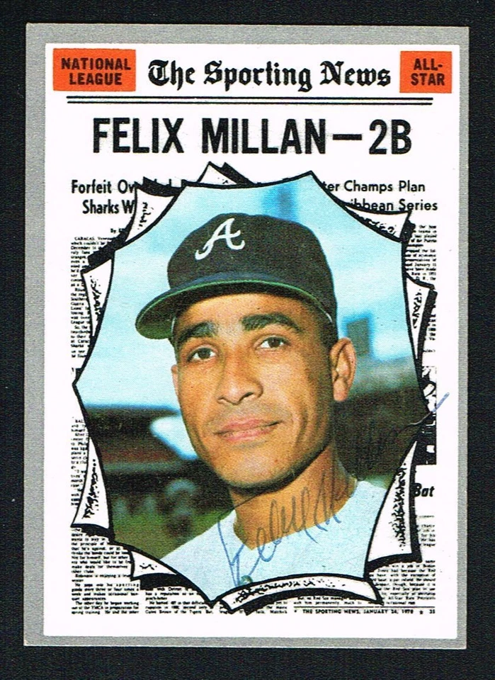 Felix Millan #452 signed autograph auto 1970 Topps Baseball Trading Card - Image 1 of 1