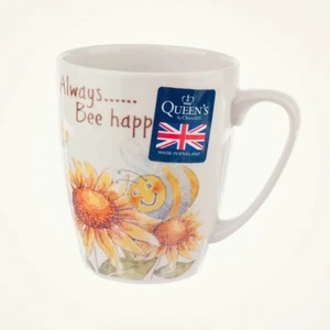 Queens Churchill China A Ray Of Sunshine Bee Happy Oak Mug - Picture 1 of 1