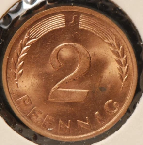 Germany, 1971-J 2 Pfennig, KM106a, Red UNC, speck, NR, 5-25 - Picture 1 of 2