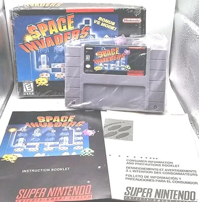 Space Invaders SNES Super Nintendo Game With Box And Manual Vintage - Image 1 of 4