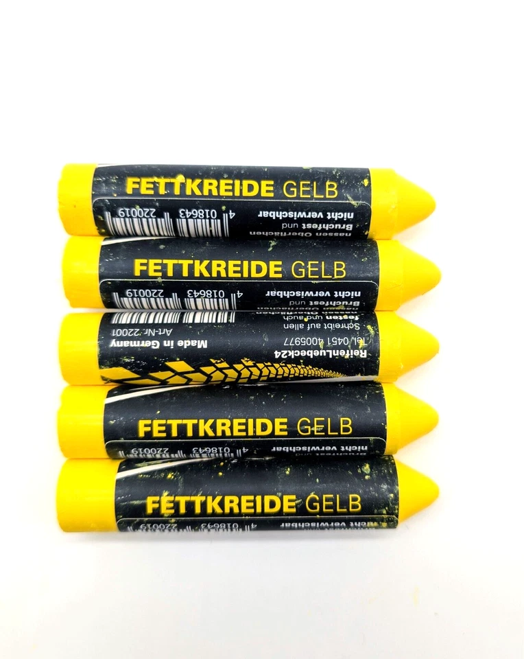 5x St. Reifenkreide Fettkreide (gelb) zur Reifenkennzeichnung Reifen Kreide - Bild 1 von 1