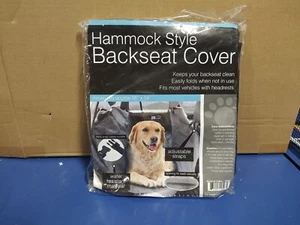 Funda de asiento trasero estilo hamaca para perros 56" x 54" negra - Imagen 1 de 4
