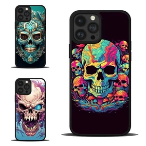 Anti scratch Cover For iPhone SE XS XR Max 5 6 7 8 Plus evil demon skull horns - Picture 1 of 25