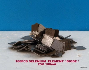 100 PCS DIODO DE SELENIO RECTIFICADORES DE MEDIA ONDA 25V 100mA VERI RARE - Imagen 1 de 9