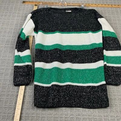 Suéter para mujer Huntington Ridge negro y verde talla grande Foto 1 de 4