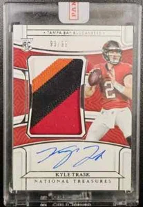 🏈KYLE TRASK 2021 PANINI NATIONAL TREASURES #164⭐️🔥 🌟💥 ROOKIE PATCH AUTO /99; - Picture 1 of 2