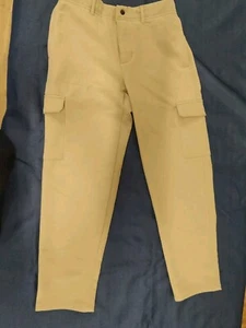 NWT Boy's Old Navy Loose Taper Built-in Flex Cargo Pants Beige 10-12 L Large Tan - Picture 1 of 3